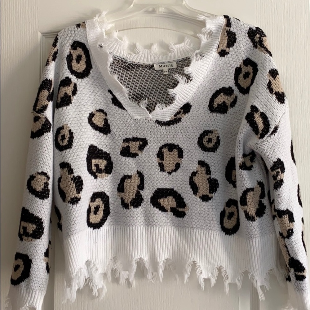 Long Sleeve Leopard Print Sweater